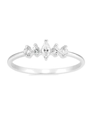 Anel em Cinco Zircônias