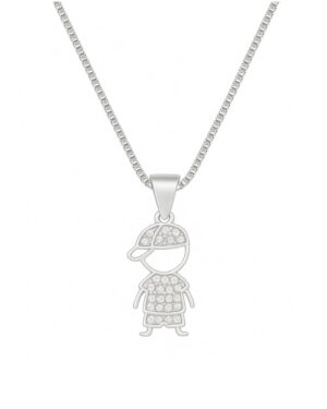 Colar Menino Cravejado Zircônias