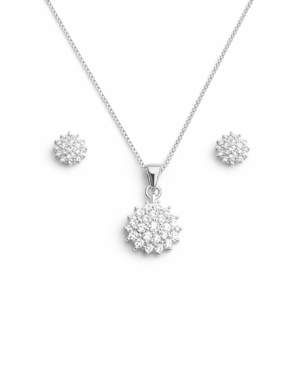 Conjunto Redondo Cravejado Zircônias