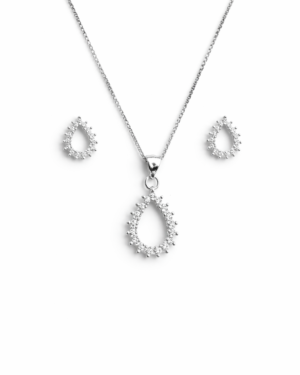 Conjunto Gota Cravejado Zircônias