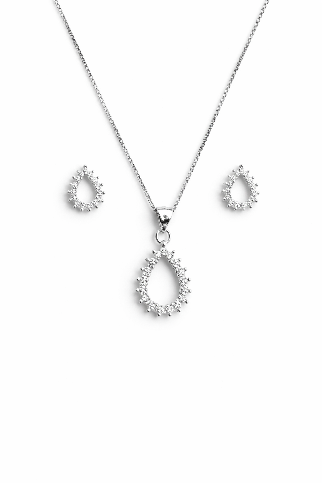 Conjunto Gota Cravejado Zircônias